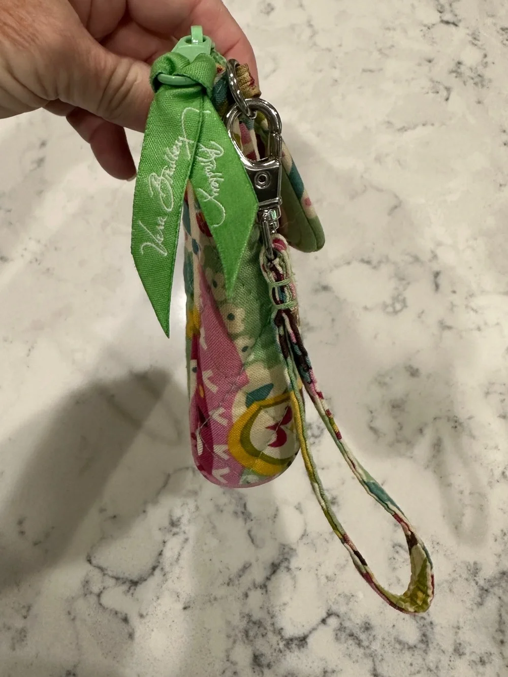 Vera Bradley Quilted Tutti Frutti Wristlet - Pink, Green & Turquoise